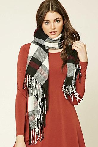 Forever21 Women's  Plaid Flannel Scarf