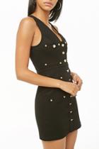 Forever21 Studded Button-front Mini Dress