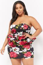 Forever21 Plus Size Tiered-flounce Floral Print Dress