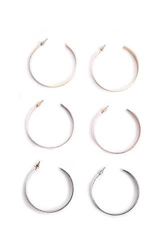 Forever21 Mixed Metal Hoop Earring Set