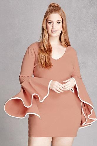 Forever21 Plus Size Trumpet-sleeve Dress