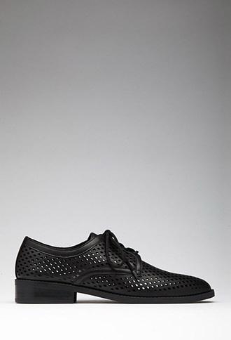 Forever21 Perforated Faux Leather Oxfords