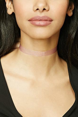 Forever21 Gold & Pink Mesh Choker