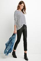 Forever21 Nautical Stripe Oversized Top