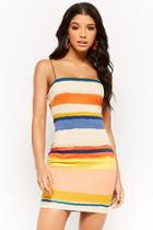 Forever21 Watercolor-striped Mini Dress