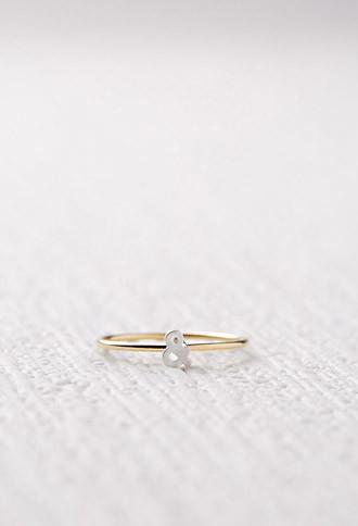 Forever21 Cool And Interesting Ampersand Logo Ring (gold/silver)