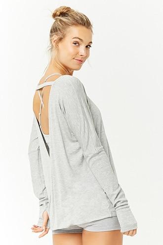 Forever21 Active Plunging Back Top