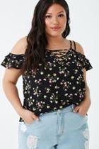 Forever21 Plus Size Floral Print Lace-up Cami