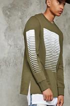 21 Men Men's  Gradated Stripe Print Pullover