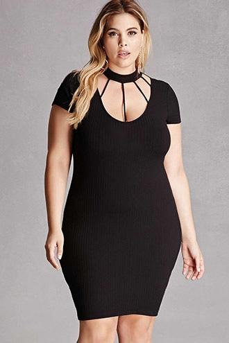 Forever21 Plus Size Caged Bodycon Dress