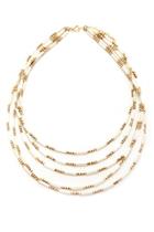 Forever21 Ivory Layered Bead Necklace