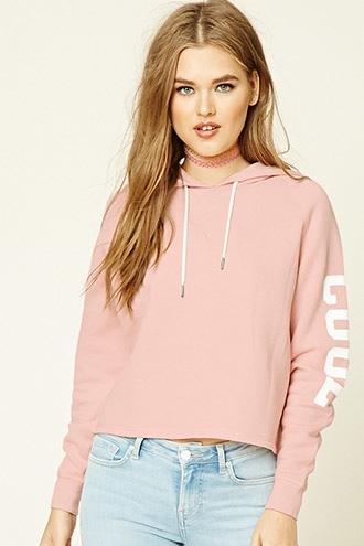 Forever21 Women's  Cool Vibes Graphic Hoodie