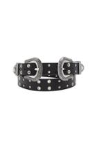 Forever21 Studded Faux Leather Double-buckle Belt