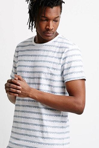 Forever21 Triangle-patterned Slub Knit Tee