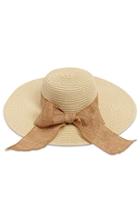 Forever21 Bow Wide-brim Straw Hat