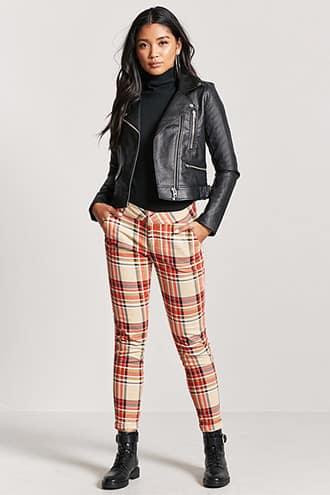 Forever21 Low-rise Plaid Pants