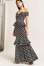 Forever21 Polka Dot Tiered Maxi Dress
