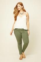 Forever21 Plus Women's  Olive Plus Size Patch Pocket Pants