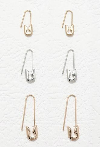 Forever21 Safety Pin Earring Set