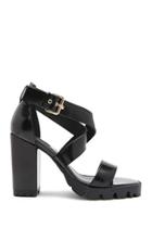 Forever21 Patent Faux Leather Strappy Heels