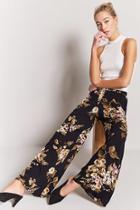 Forever21 Floral High-waist Pants