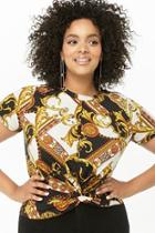 Forever21 Plus Size Baroque Print Top