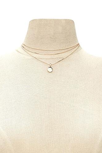 Forever21 Layered Disc Charm Choker