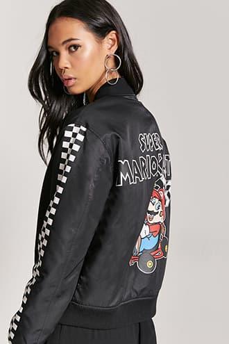 Forever21 Super Mario Kart Bomber Jacket