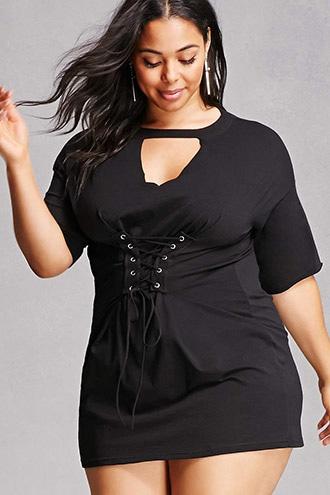 Forever21 Plus Size Corset Detail Dress