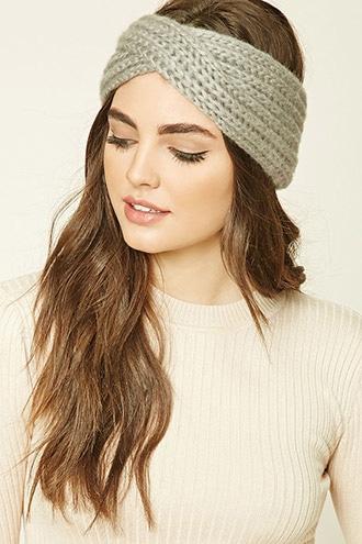 Forever21 Ribbed Knit Crisscross Headwrap