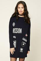 Forever21 Women's  Mission Patched Sweater Dress