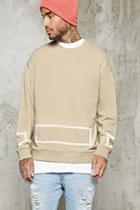 21 Men Men's  Boxy Square Print Sweatshirt