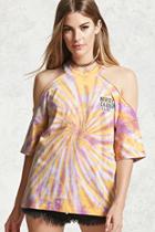 Forever21 Tie-dye Open Shoulder Tee