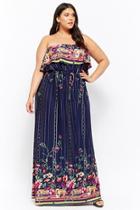 Forever21 Plus Size Strapless Floral Maxi Dress