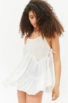 Forever21 Sheer Lace-up Sides Cami