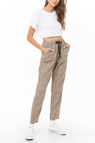 Forever21 Glen Plaid Print Pants