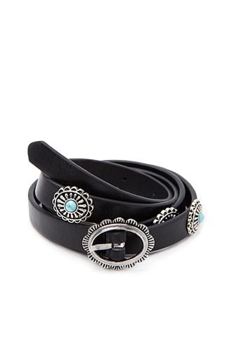 Forever21 Faux Turquoise-embellished Belt