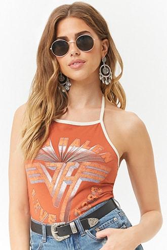 Forever21 Van Halen Graphic Halter Top