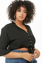 Forever21 Ruffle-trim Self-tie Top