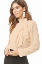 Forever21 Tie-neck Curved Hem Top