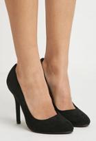 Forever21 Women's  Faux Suede Pumps (black)