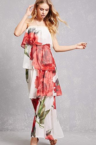 Forever21 Floral Tiered Maxi Dress