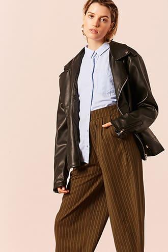 Forever21 Frayed Stripe Culottes
