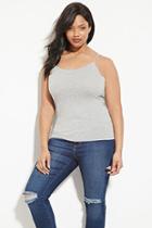 Forever21 Plus Women's  Plus Size Heathered Knit Cami