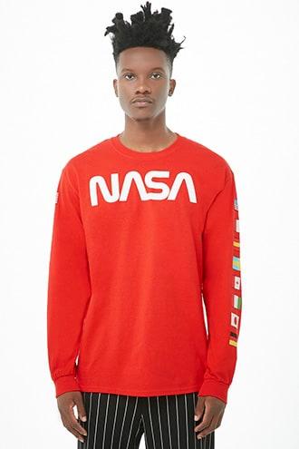 Forever21 Nasa Graphic Long-sleeve Top