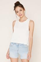 Forever21 Frayed Denim Bermuda Shorts