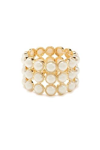 Forever21 Faux Pearl Stretch Bracelet