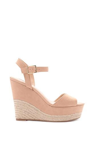 Forever21 Women's  Faux Suede Espadrille Wedges