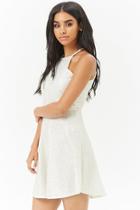 Forever21 Metallic Jacquard Skater Dress