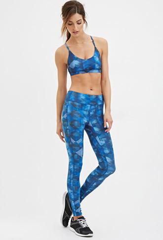 Forever21 Women's  Abstract Geo Athletic Leggings